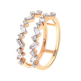 Scatter Waltz Undulate Diamond Ring