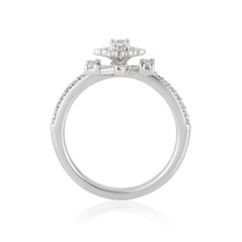 Load image into Gallery viewer, Elsa Snowflake Ring with 1/4 cttw Diamonds
