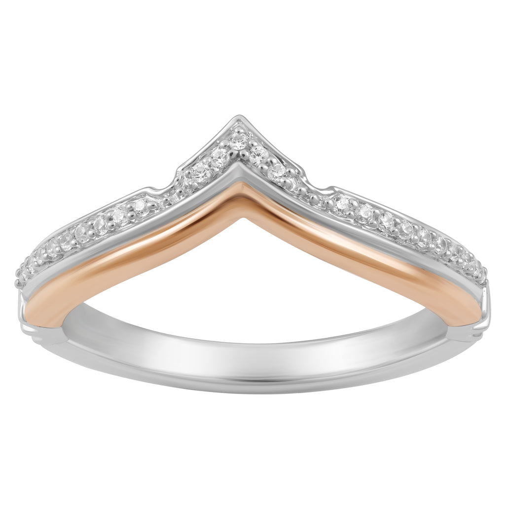 Disney Aurora Inspired Diamond Engagement Ring 14K White & Rose Gold 3/4  CTTW | Enchanted Disney Fine Jewelry