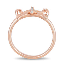 Load image into Gallery viewer, Snow White Bow Ring with Diamonds
