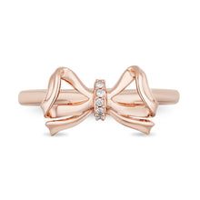 Load image into Gallery viewer, Snow White Bow Ring with Diamonds

