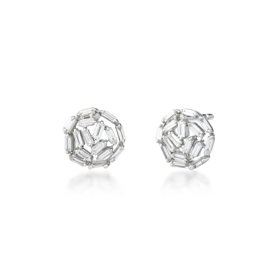 Scatter Waltz Crumpled Diamond Earrings
