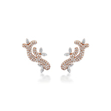 Load image into Gallery viewer, Lady Earth Petal Diamond Earrings
