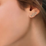 Lady Earth Petal Diamond Earrings