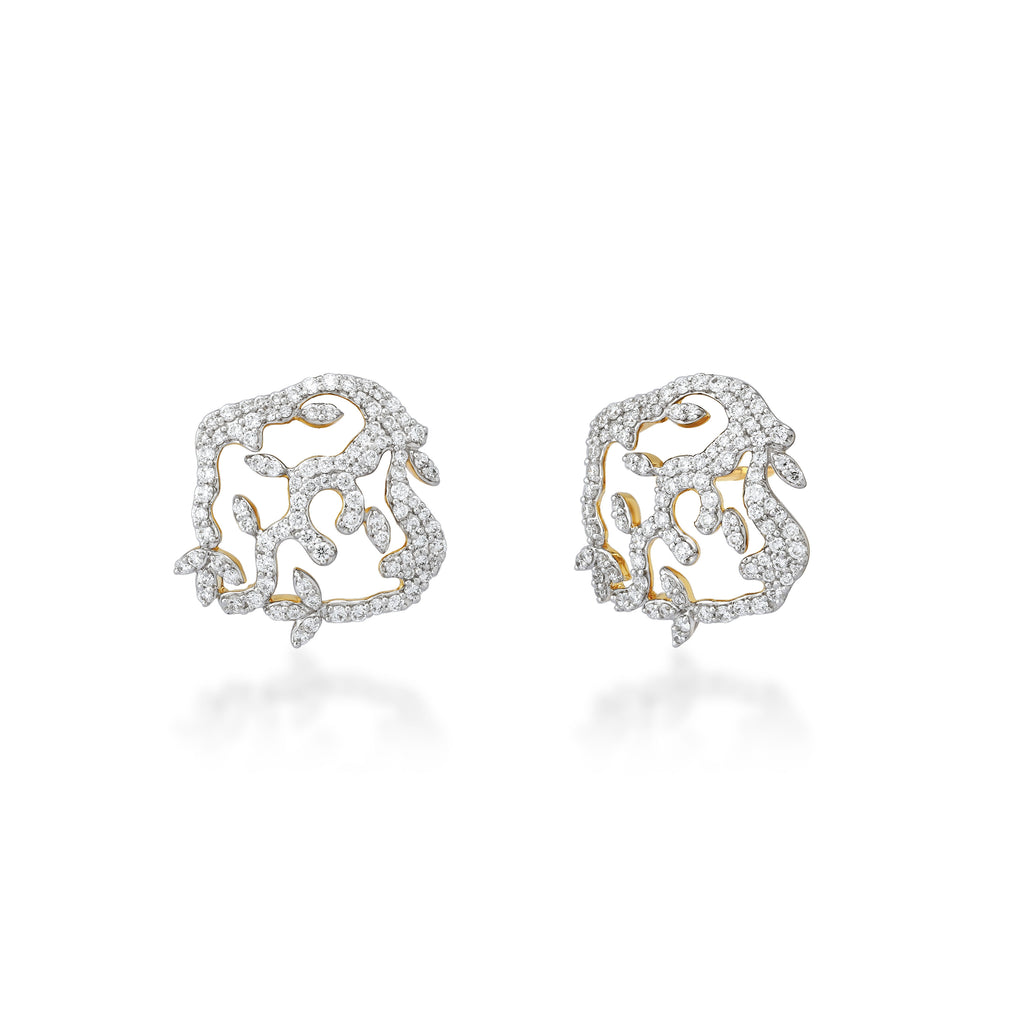 Lady Earth Olive Diamond Earrings