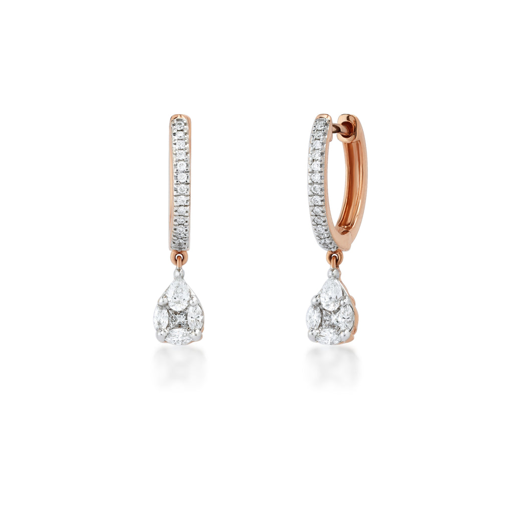 Dewy Diamond Earrings