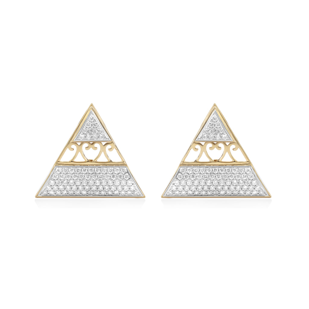 Pyramid Diamond Earrings