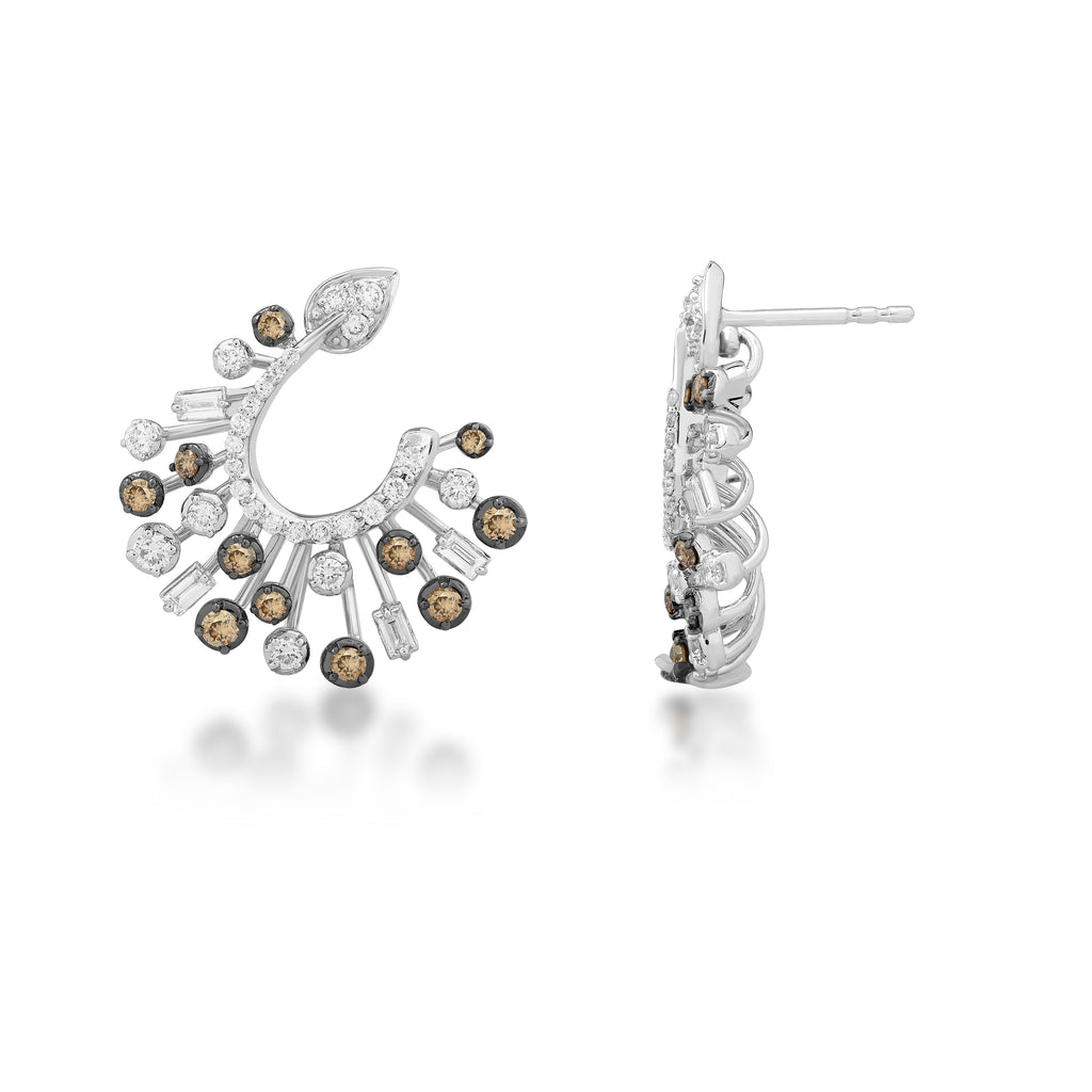 Scatter Waltz Sunburst Diamond Earrings