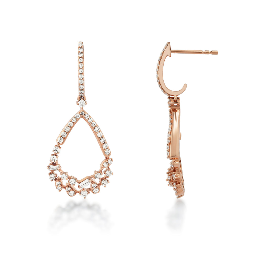 Scatter Waltz Pear-Drop Diamond Earrings