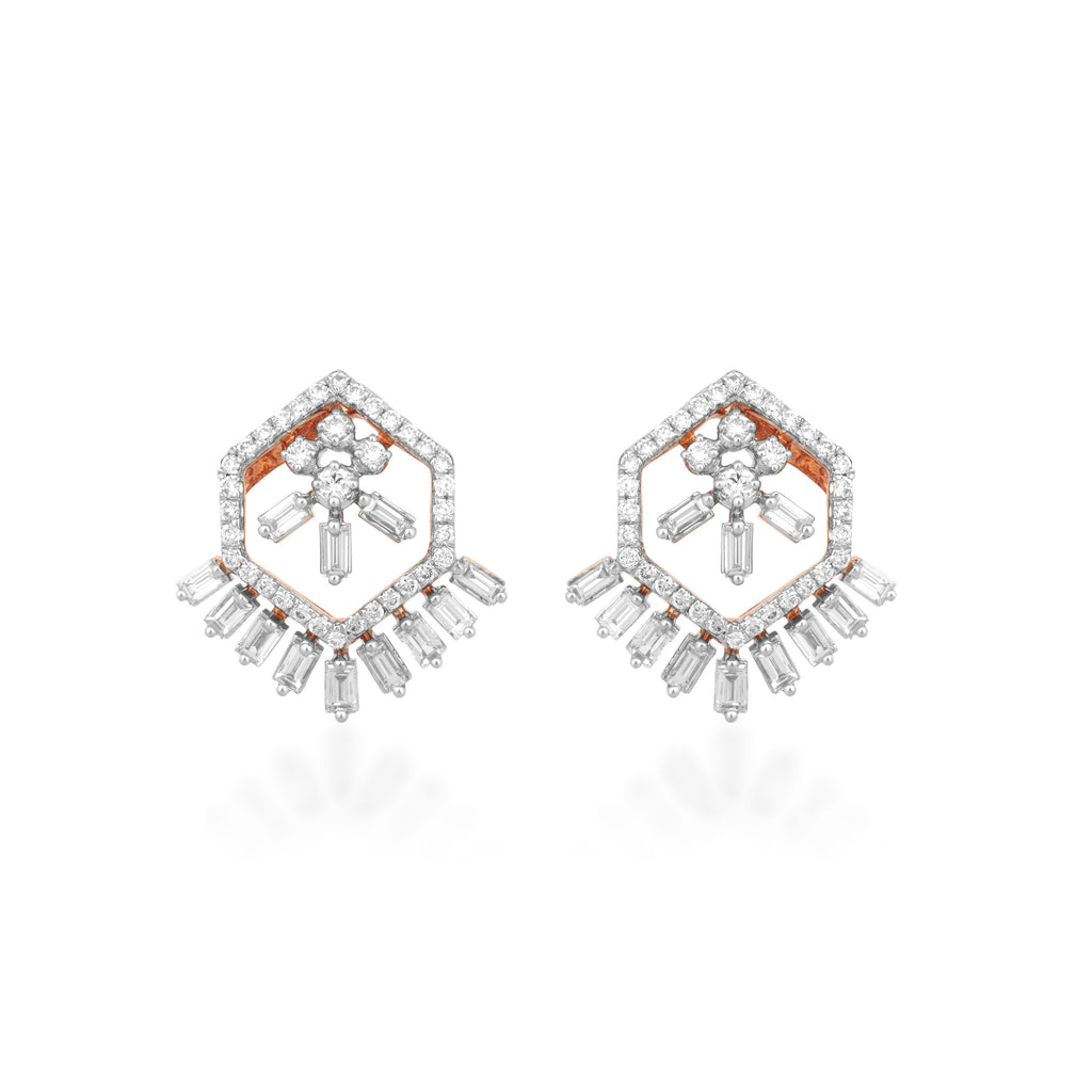 Scatter Waltz Hexa Diamond Earrings