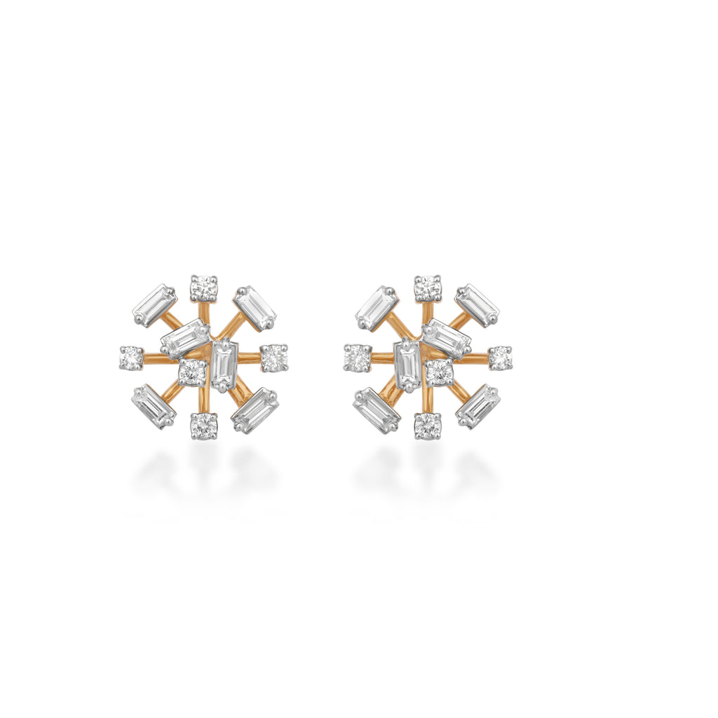 Scatter Waltz Cartwheel Diamond Earrings