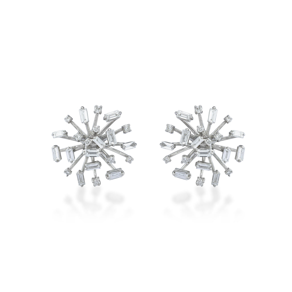 Scatter Waltz Pincushion Diamond Earrings
