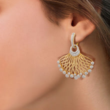 Load image into Gallery viewer, Starring You Golden Bloom Diamond Earrings
