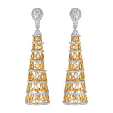 Freeflowing Spire Diamond Earrings