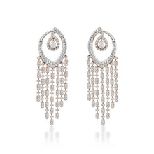 Load image into Gallery viewer, Freeflowing Gliding Diamond Earrings
