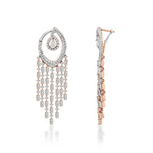 Load image into Gallery viewer, Freeflowing Gliding Diamond Earrings
