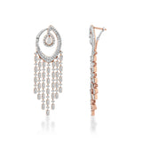 Freeflowing Gliding Diamond Earrings