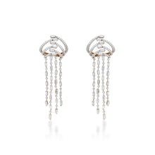 Load image into Gallery viewer, Freeflowing Runnel Diamond Earrings
