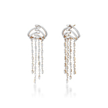 Load image into Gallery viewer, Freeflowing Runnel Diamond Earrings
