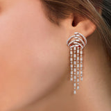 Freeflowing Runnel Diamond Earrings