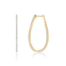 Load image into Gallery viewer, Circled Horseshoe Diamond Earrings
