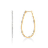 Circled Horseshoe Diamond Earrings