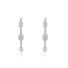 Load image into Gallery viewer, Circled Sash Diamond Earrings
