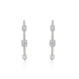 Circled Sash Diamond Earrings
