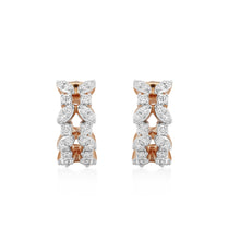 Load image into Gallery viewer, Circled Crisscross Diamond Earrings
