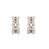Circled Crisscross Diamond Earrings