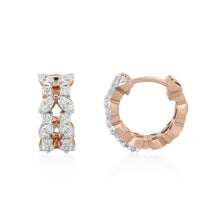 Load image into Gallery viewer, Circled Crisscross Diamond Earrings
