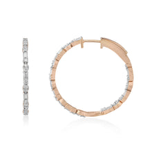 Load image into Gallery viewer, Circled Onehalf Diamond Earrings
