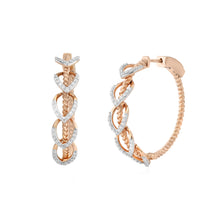 Load image into Gallery viewer, Circled Heartstring Diamond Earrings
