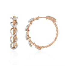 Load image into Gallery viewer, Circled Heartstring Diamond Earrings
