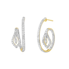Load image into Gallery viewer, Circled Intertwined Diamond Earrings
