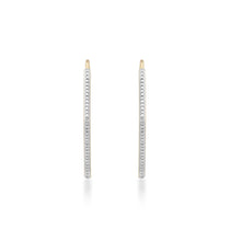 Load image into Gallery viewer, Circled Squared Diamond Earrings
