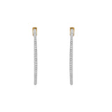 Circled Slim Diamond Earrings