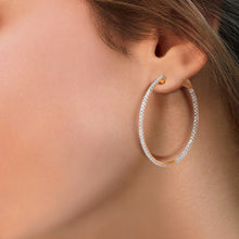 Load image into Gallery viewer, Circled Slim Diamond Earrings
