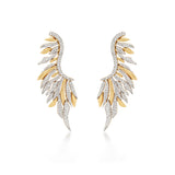 Skyward Bound Dragon Feather Diamond Earrings