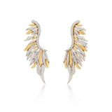 Skyward Bound Dragon Feather Diamond Earrings