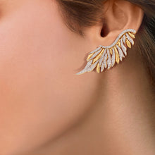 Load image into Gallery viewer, Skyward Bound Dragon Feather Diamond Earrings

