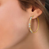 Circled Dainty Diamond Earrings