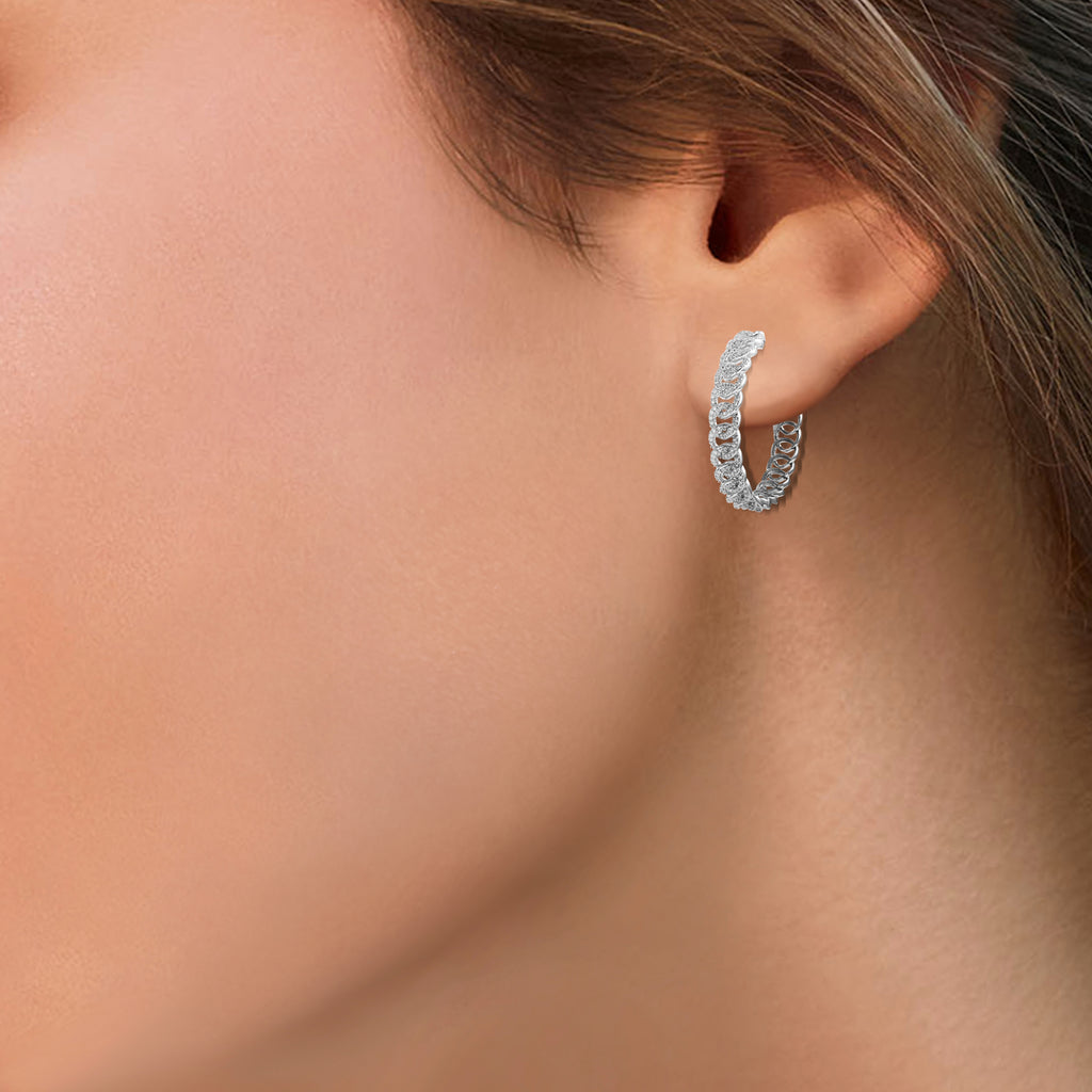 Circled Lovelink Diamond Earrings