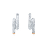 Circled Semihoop Diamond Earrings