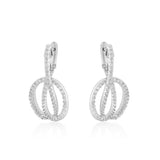 Circled Loopknot Diamond Earrings