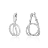Circled Loopknot Diamond Earrings