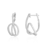 Circled Loopknot Diamond Earrings