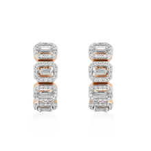 Load image into Gallery viewer, Circled Fivepoint Diamond Earrings
