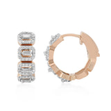 Circled Fivepoint Diamond Earrings