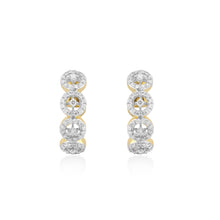 Load image into Gallery viewer, Circled Charm Diamond Earrings
